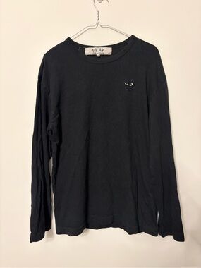 Comme des Garcons Black Long-Sleeve Heart Patch Tee
